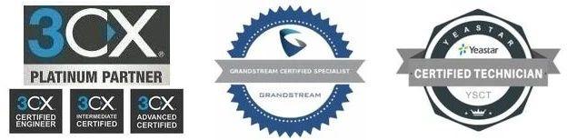 Сертифіковані фахівці з налаштування IP-АТС 3CX, Grandstream, Yeastar