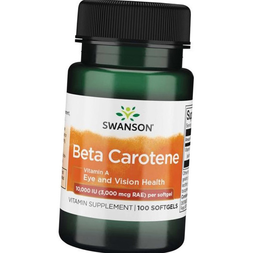 Вітамін А (бета-каротин) Swanson Beta Carotene 10000 iu 3000 mcg 100 sgels