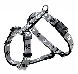 Шлея Trixie Silver Reflect H-Harness для собак нейлонова, светоражающая, 50-75 см