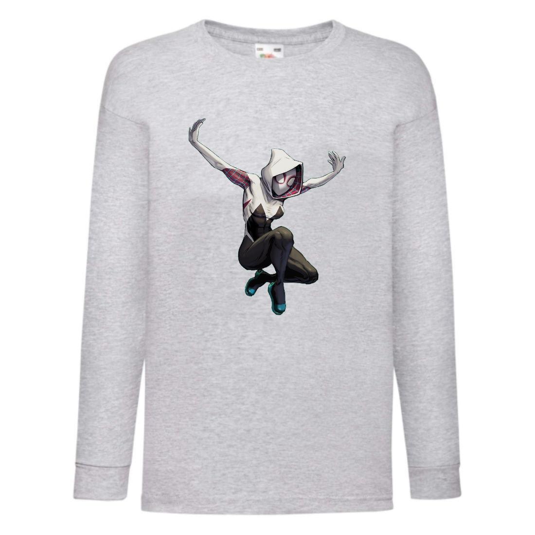 Лонгслів реглан Людина Павук 0018 (SPM 0018 gry) розмір 104-116-128-140-152-164 сірий, фото 1