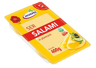Сир нарізка MLEKPOL Ser Salami  400 г.