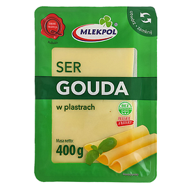 Сир нарізка MLEKPOL Ser Gouda 400 г.