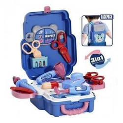 Іграшка Набір Доктора портативний рюкзак Doctor Toy 688-102A 17 предм дитячий ігровий набір для дітей стетоскоп монітор