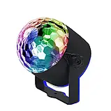 Світлодіодний диско шар Led OMERIL Звукова активація 3 Вт RGB Освітлення для вечірок, фото 4