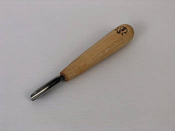 Стамеска коротка напівкругла скошена 6мм Адольф Юр'єв Standard для геометричного різьблення