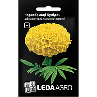 Семена бархатцы Купидон лимонно-желтые LedaAgro 0.2г