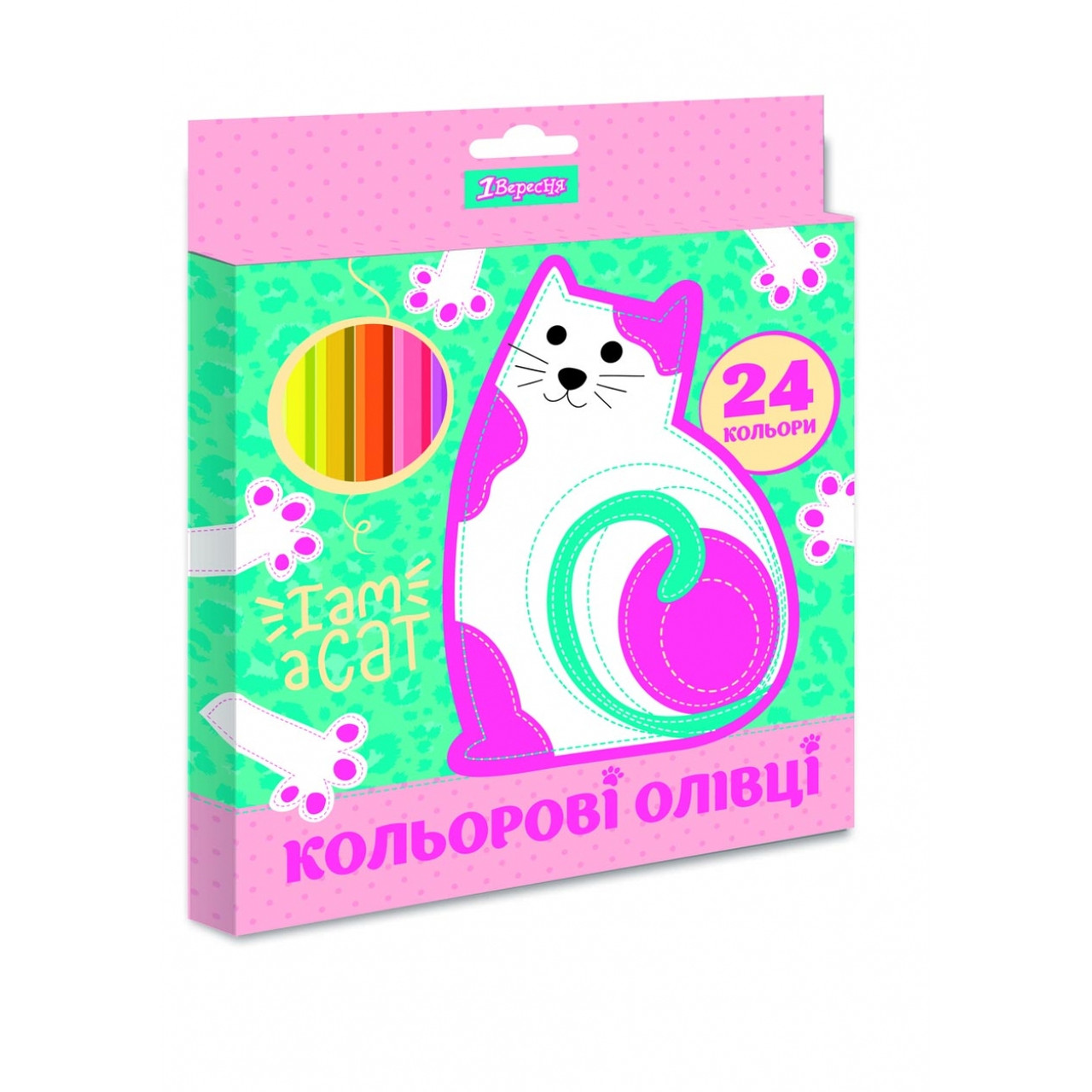 Олівці кольор. 24 кольор. "1В" №290625 I am a cat (6)