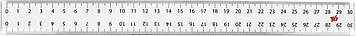 Лінійка пласт. 30см "1В/Yes" прозор. №370344(48)(1152)