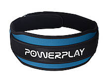 Пояс для важкої атлетики PowerPlay 5545 Синьо-Чорній (Неопрен) XL