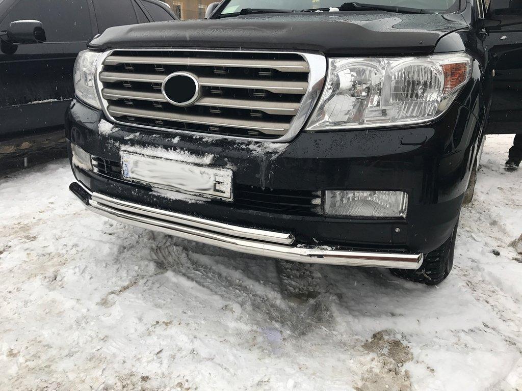 Передня дуга ST014 (2007-2015 нерж.) 70мм на 48мм для Toyota Land Cruiser 200 рр, фото 1