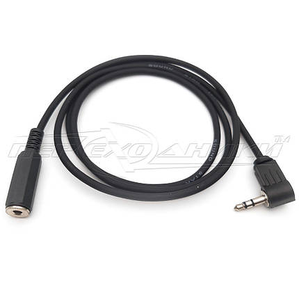 Аудіо кабель подовжувач AUX 3.5 mm jack кут в екрані(хороша якість), фото 2