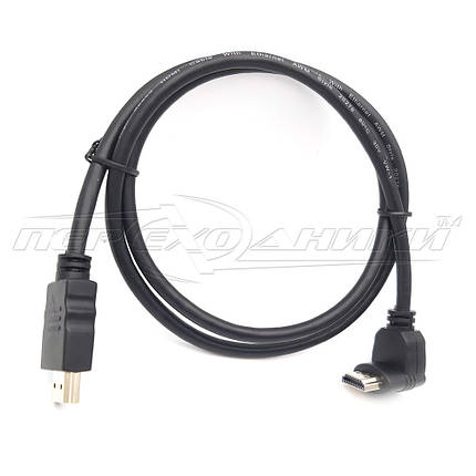 Кабель HDMI v1.4 High Speed, м'який, один кут,1 м, фото 3