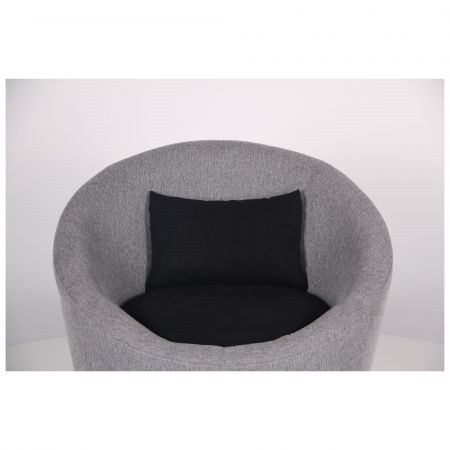 Кресло каминное Eclipse ткань Сидней-20 серая , подушка Сидней-07 черная (AMF-ТМ) - фото 8 - id-p1135899058