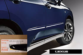 Lexus RX RX350 RX450H 2009-2016 Молдинги на двері передні задні колір OBSIDIAN BLACK Нові Оригінал