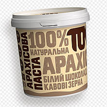 Арахісова паста TOM 500 г з білим шоколадом та кавовими зернами