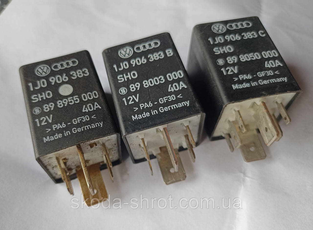 Реле 409 1J0906383C топливного насоса Шкода Октавия Тур 1.6, Skoda ...