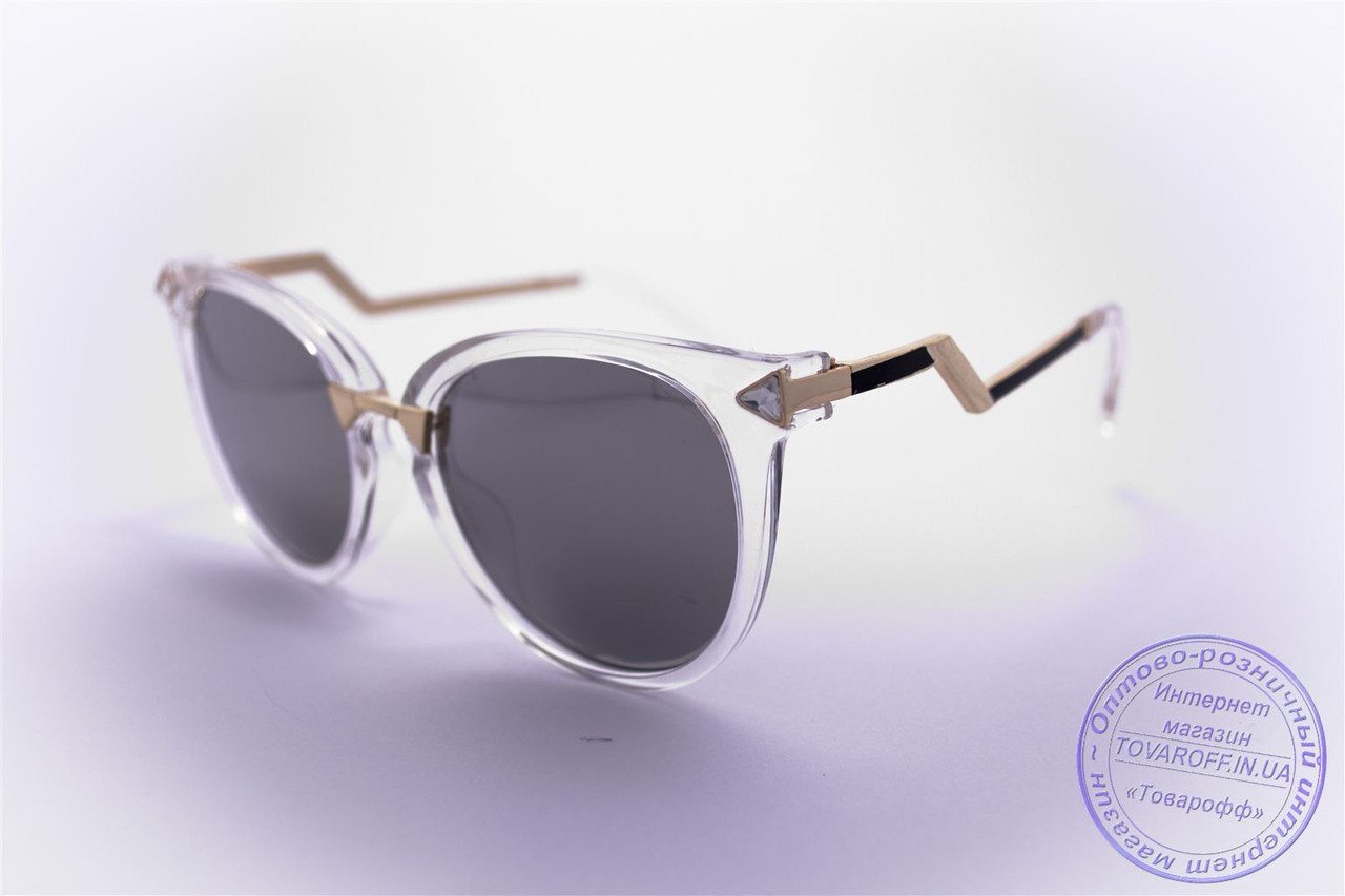 Оптом женские солнцезащитные очки Кошачий глаз - Прозрачные - 0039