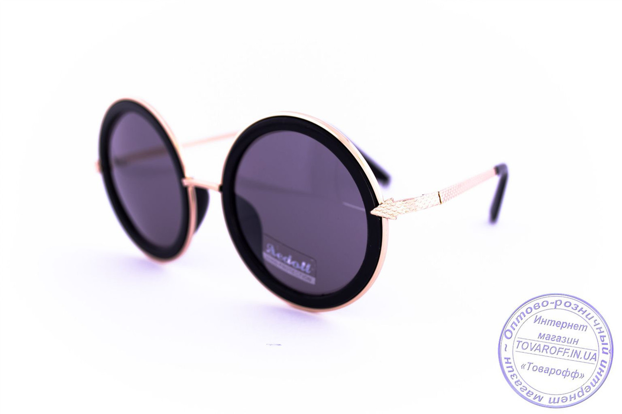 Оптом оригінальні круглі окуляри - Чорні - 1010