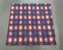 Наволочка бязь 50х50, принт: Клітинки сині