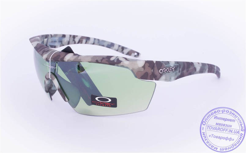 Оптом тактичні брендові окуляри-маска Oakley - Хакі - 7931, фото 1