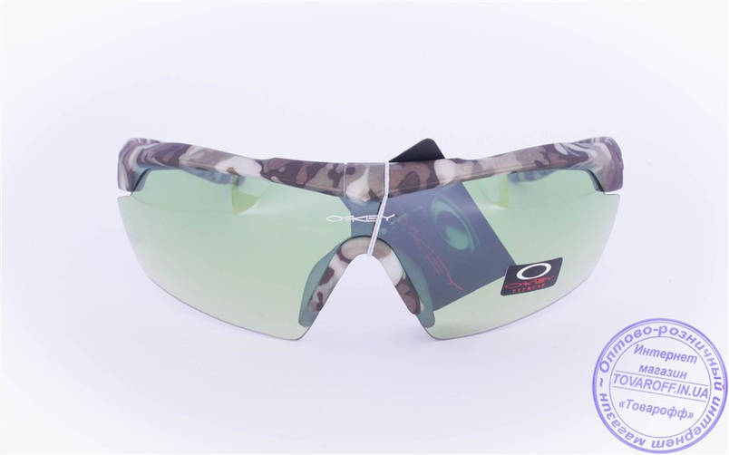 Оптом тактичні брендові окуляри-маска Oakley - Хакі - 7931, фото 3