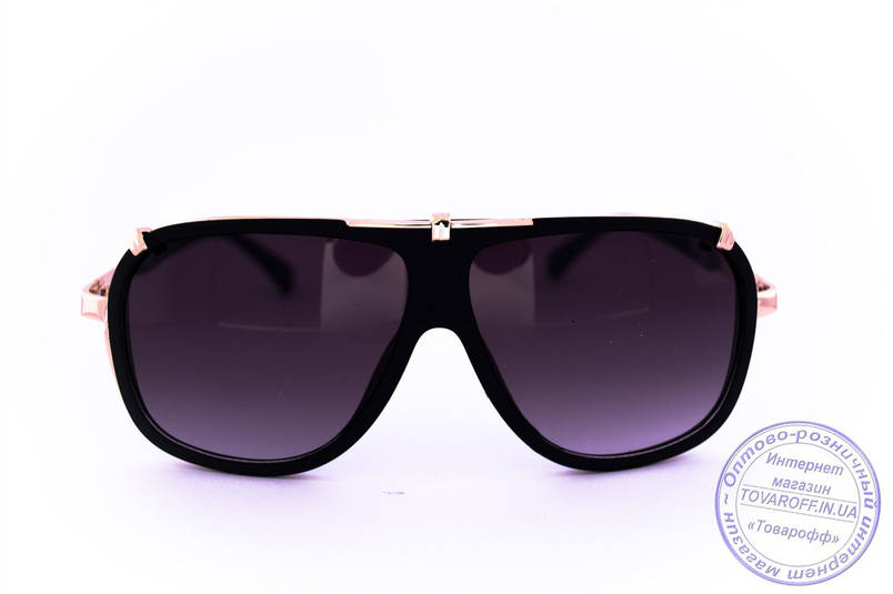 Оптом універсальні сонцезахисні матові окуляри в стилі Каррера - Чорні - 23047, фото 2