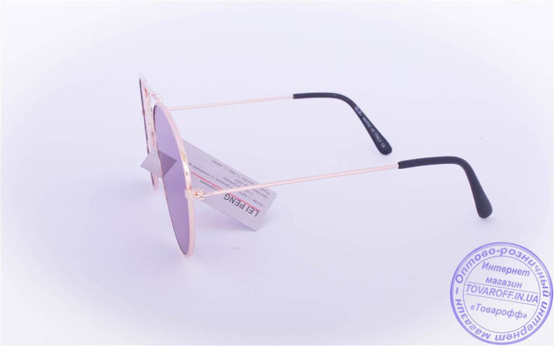 Оптом брендовые солнцезащитные очки Aviator с цветными зеркальными линзами - RB-1, фото 4