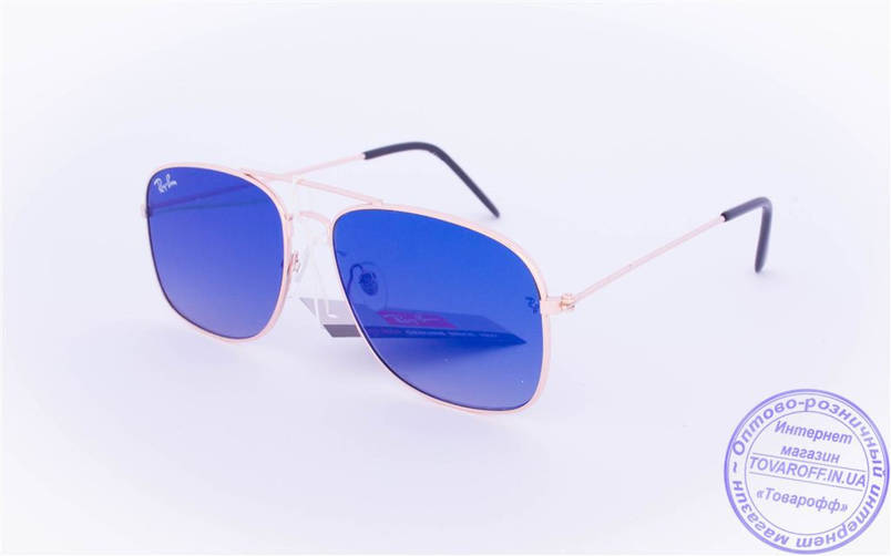 Оптом брендові сонцезахисні окуляри Ray Ban з кольоровими дзеркальними лінзами - RB-3, фото 1