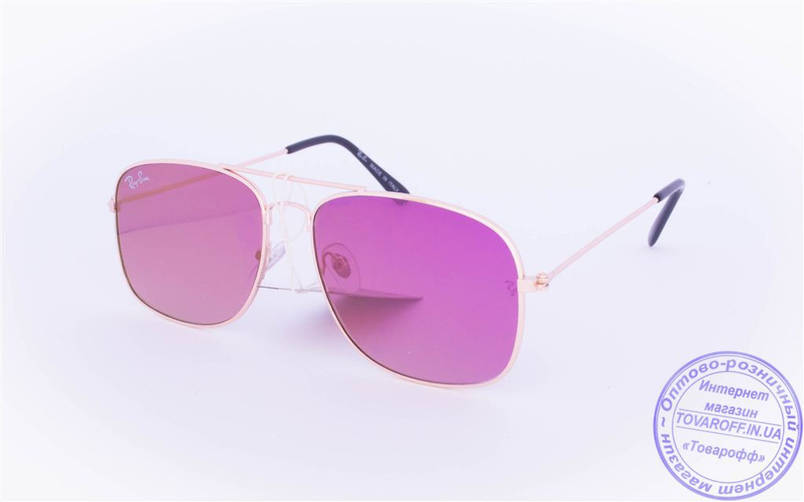 Оптом брендові сонцезахисні окуляри Ray Ban з кольоровими дзеркальними лінзами - RB-4, фото 1