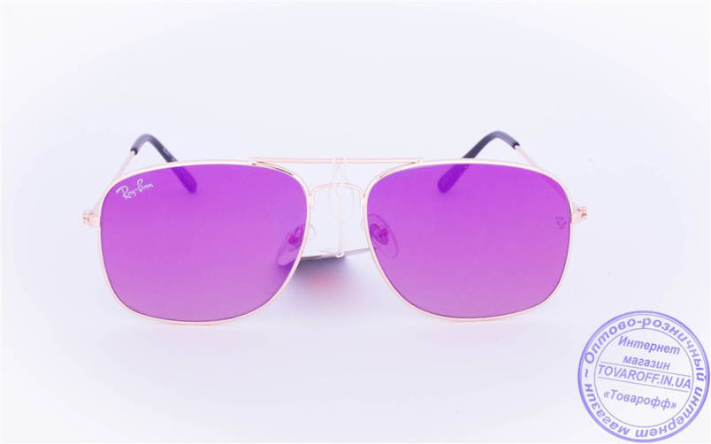 Оптом брендові сонцезахисні окуляри Ray Ban з кольоровими дзеркальними лінзами - RB-4, фото 3