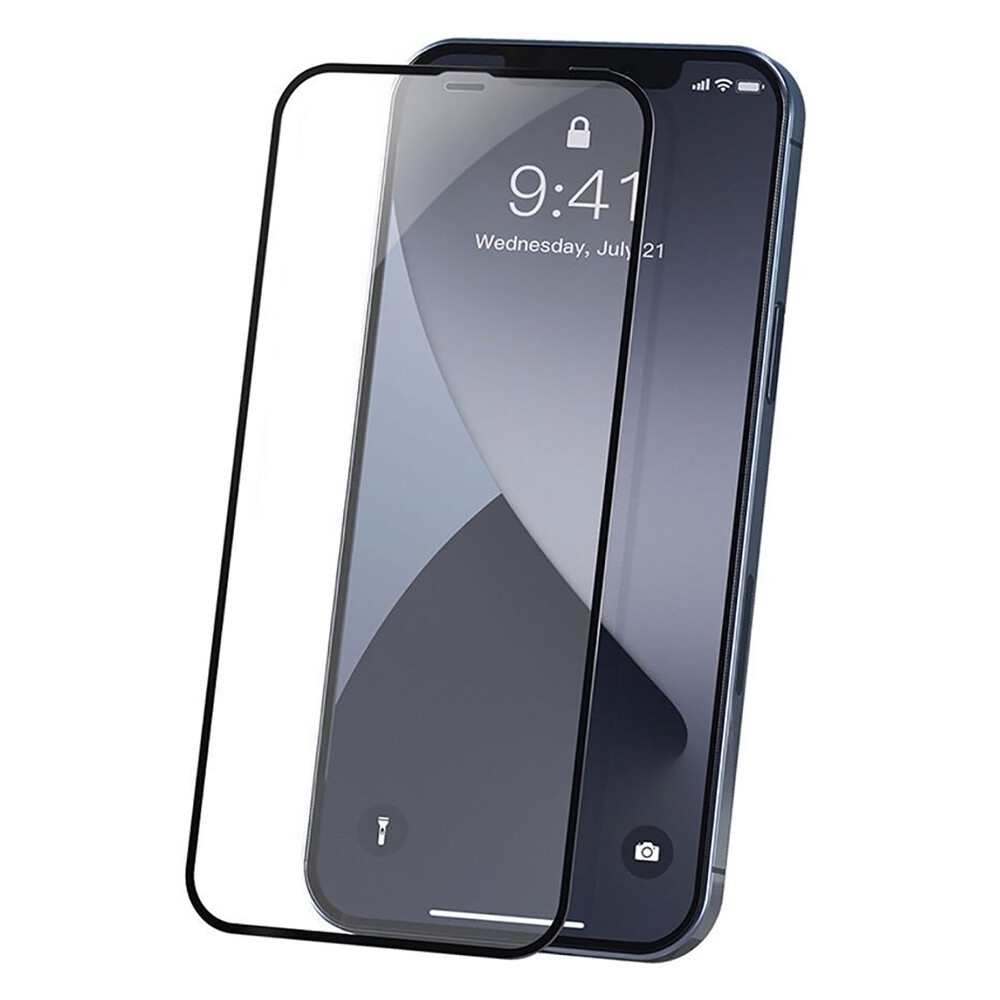 Захисне скло Baseus 0.23mm Curved-screen Tempered Glass  для iPhone 12 Pro Max 2 шт Black(SGAPIPH67N)