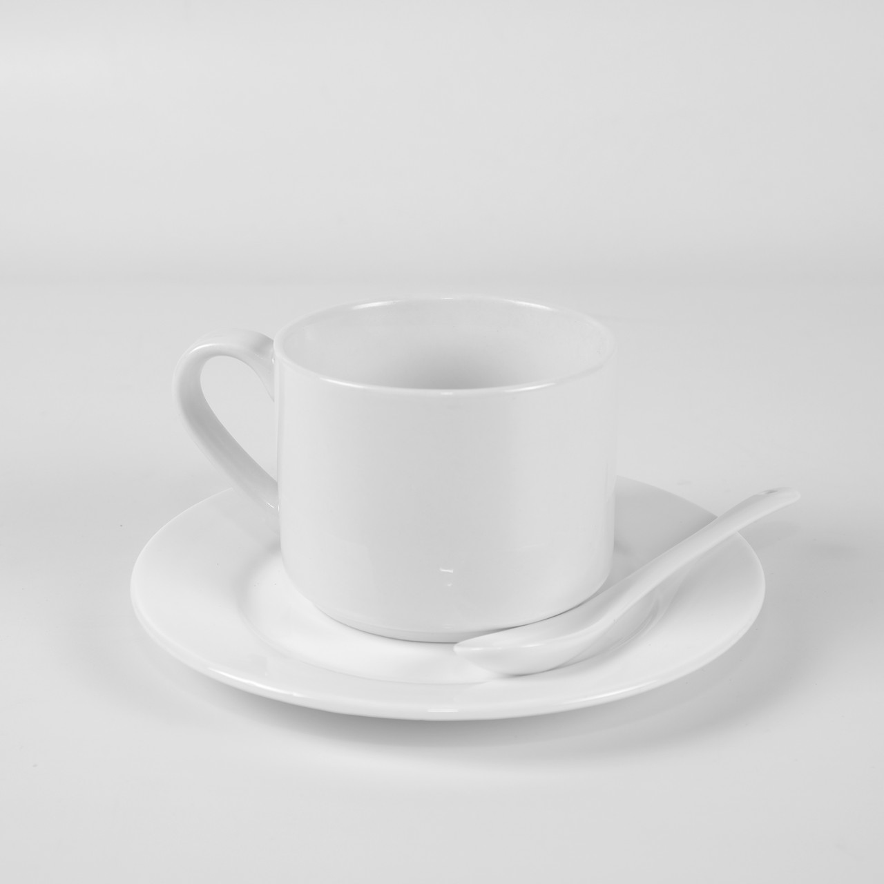 Кухоль для сублімації білий для кави S040 (набір ложка+тарілка)