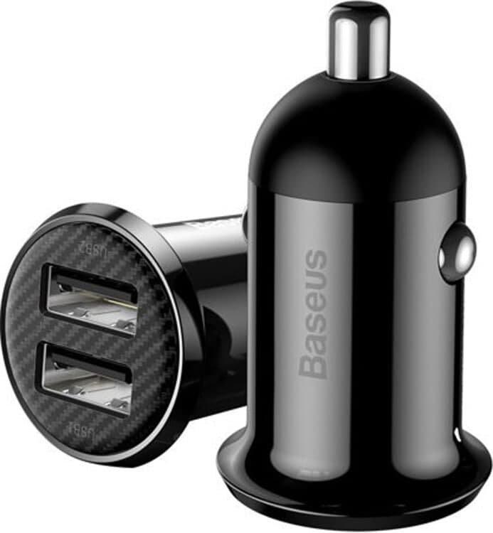 Автомобільний зарядний пристрій Baseus Grain Pro 2хUSB 4.8 A Black  (CCALLP-01)