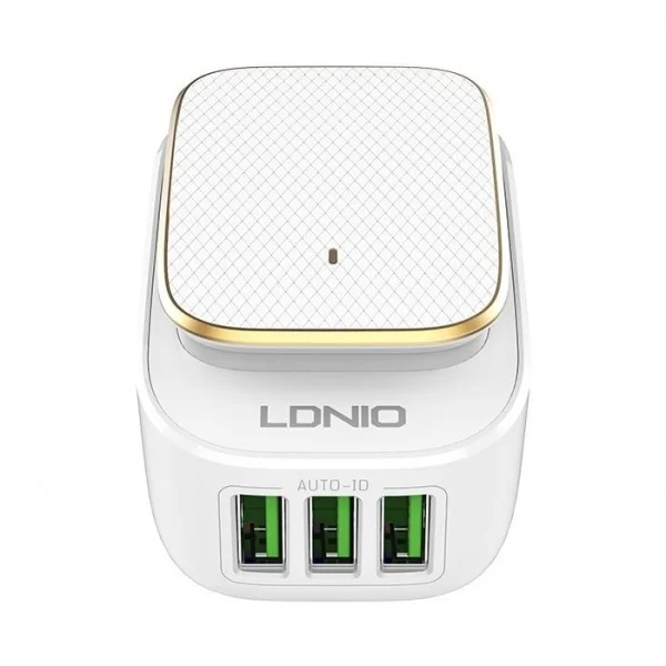 Мережевий зарядний пристрій LDNIO DL-A3305 з 3 USB портами для зарядки мобільних пристроїв