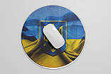 Килимок під мишку з  символікою Укаїни "UKRAINE"  круглий, фото 4