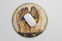 Килимок під мишку круглий з символікою України "Батьківщина"