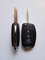 Корпус выкидного ключа Hyundai Mistra HB20 SANTA FE IX35 IX45 Accent I40 Galakeys 3 кнопки (03-06)