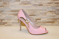 Туфлі літні рожеві жіночі лакові на підборах код Б199 продаж продаж