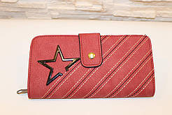 Місткий жіночий червоний гаманець на блискавці код 285 продаж продаж