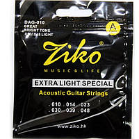 Бронзовые струны для акустической гитары Ziko