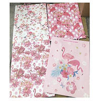 Пакет подарочный бумажный S "Pink flamingo" 18*23*8см TL00050-S (600шт)