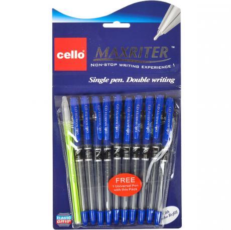 Кулькова ручка масляна синя MAXRITER 727+1 Cello в упаковці 20 шт