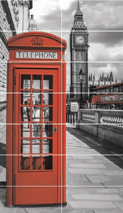 Фото на керамічній плитці/ Панно Telephone Box, фото 1