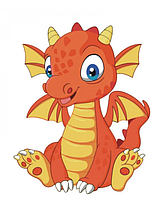 Набір для розпису по номерах ES016 "Дракончик", розміром 30х30 см