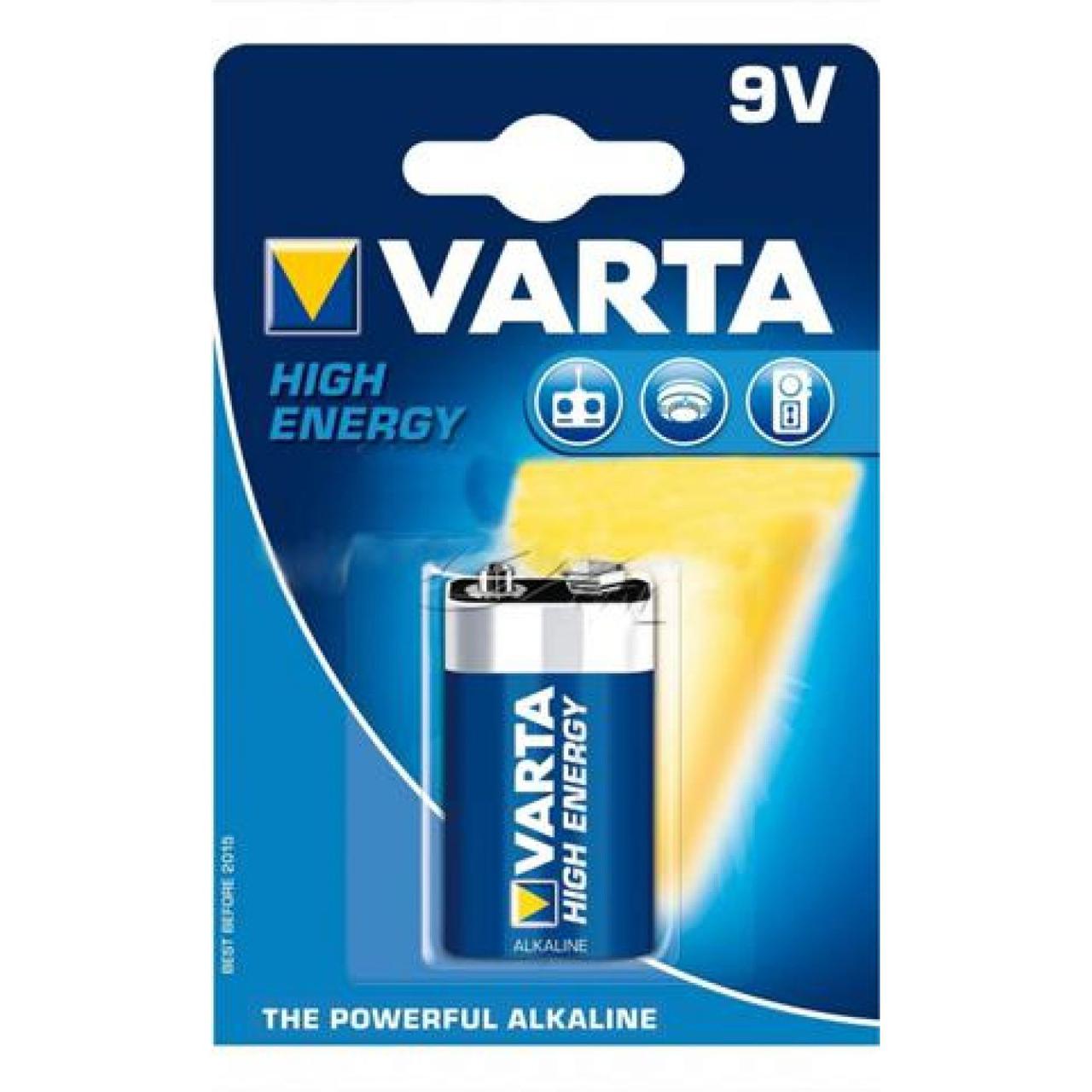 Батарейка Varta Alkaline High energy 6LR61/1bl крона