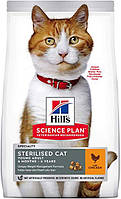 Сухий корм Хіллс для кастрованих котів Hills Science Plan Sterilised Cat Young Adult Chicken 3кг
