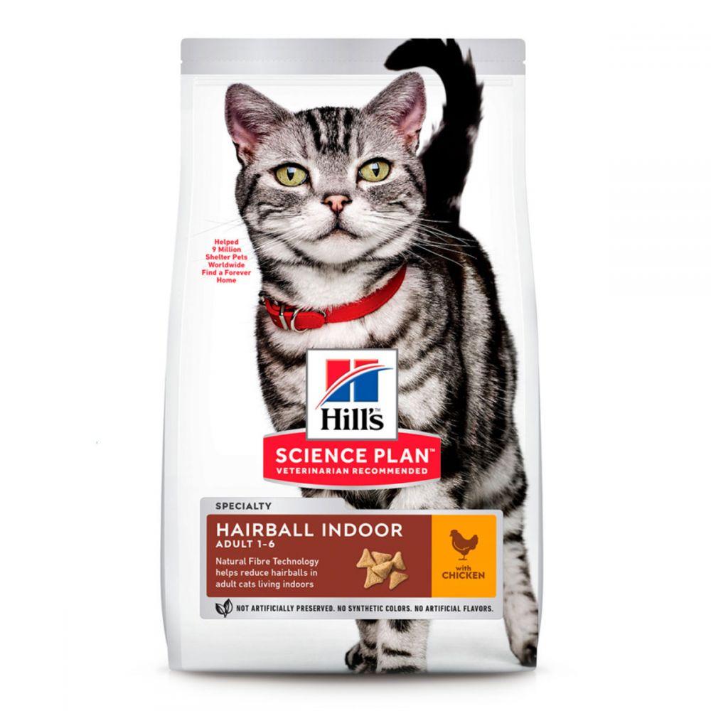 Сухий корм для виведення грудочок шерсті у котів Hill's Science Plan Adult Hairball Indoor 1,5кг