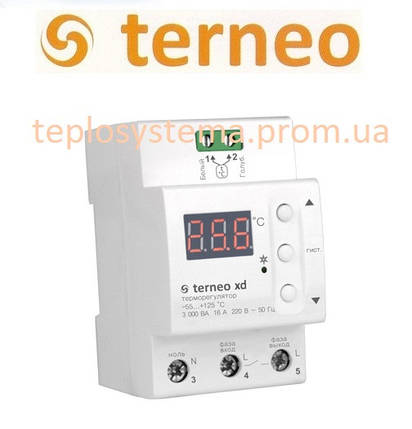 Терморегулятор Terneo xd для систем охолодження та вентиляції (на DIN-рейку), Україна, фото 1