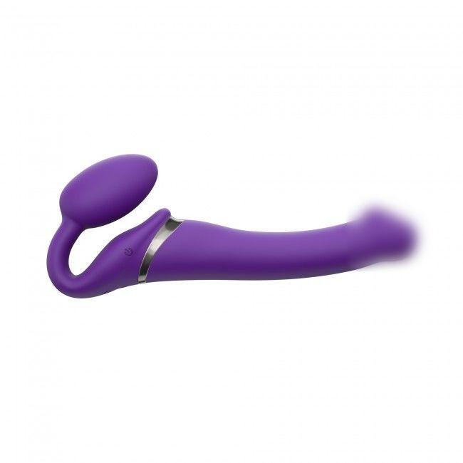 Безремний страпон із вібрацією Strap-On-Me Vibrating Violet M, 21х3,3 см., фото 1