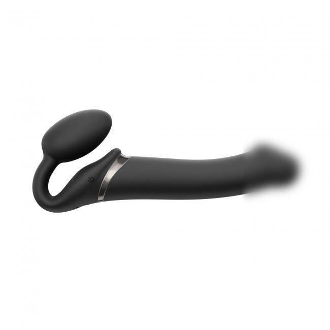 Безремний страпон із вібрацією Strap-On-Me Vibrating Black L, 22х3,7 см., фото 1